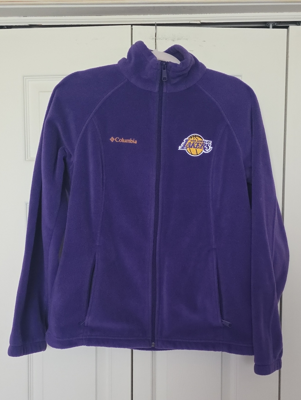 LA Lakers Purple Columbia Full-Zip Fleece Jacket